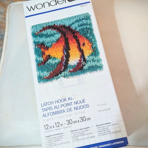 wonder art Other - WonderArt Angel Fish Latch Hook Kit Vintage Craft DIY 12"x12"